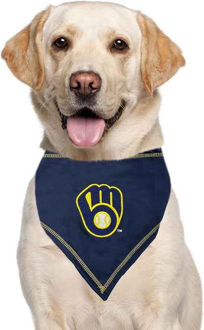 Pets First MLB Milwaukee Brewers TIE Bandana, Large/Extra Large. Dog Bandana - Image 5