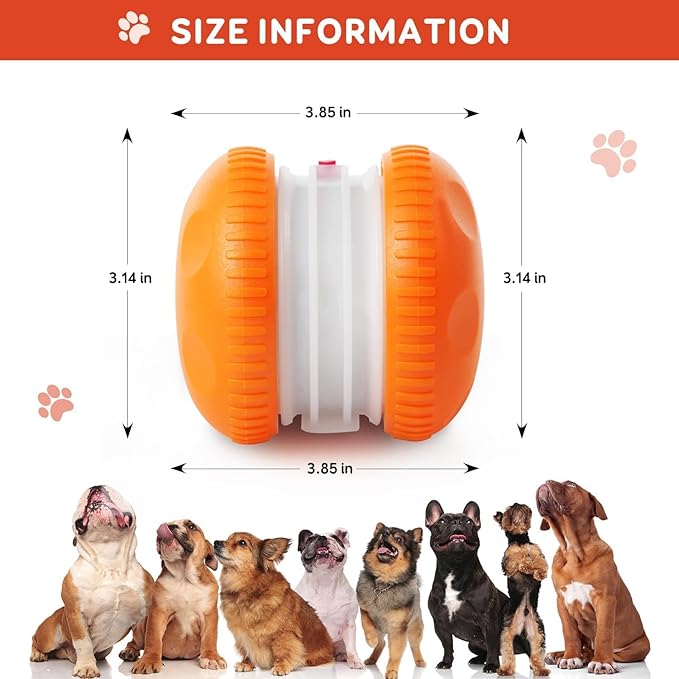 Interactive Dog Toys, Random Path Electric Automatic Moving and Rolling Dogs Toy - Image 8