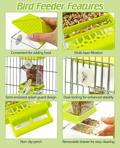 BNOSDM No Mess Automatic Bird Feeder Anti-Splash Bird Feeder Acrylic - Image 4