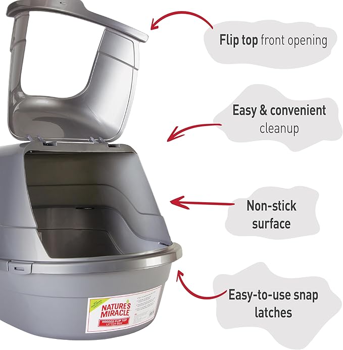 Nature’s Miracle Hooded Flip Top Litter Box - Image 4