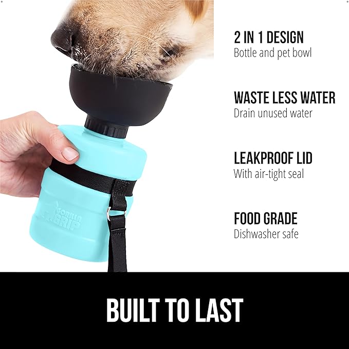 GORILLA GRIP Dog Water Bottle, Portable Water Bowl Dispenser - Image 2