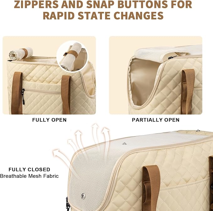 Dog Purse Carrier for Small Dogs, Soft Sided Pet Carrier - Image 3