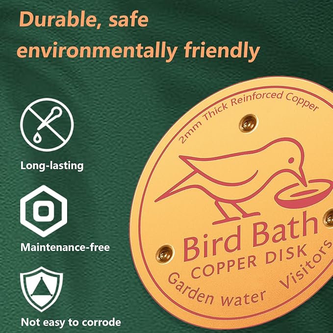 2 Pcs Bird Bath Copper Disk, 2mm Thick Reinforced Copper Cleaning Disk - Image 3