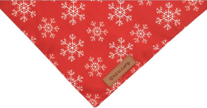 Realeaf Christmas Dog Bandanas 2 Pack, Snowflake and Santa Claus Dog Scarf - Image 5