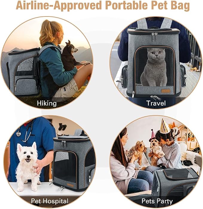 Large Cat Backpack Expandable Pet Carrier Backpack, Lekereise Dog Backpack - Image 4