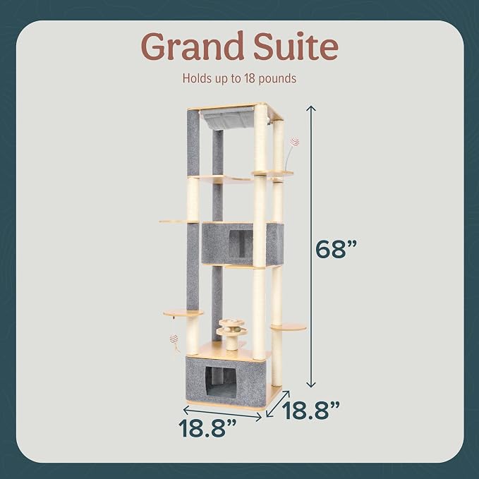 Ascentials - Grand Suite Cat Scratcher Playground - Tall Cat Tower Playground - Image 2