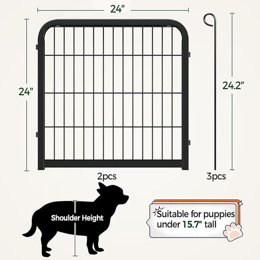 Yaheetech Dog Playpen, 24 inch 2 Panels Dog Pen - Image 2