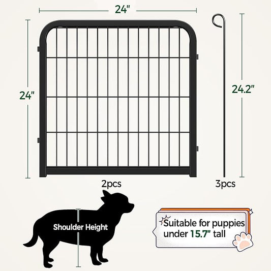 Yaheetech Dog Playpen, 24 inch 4 Panels Dog Pen - Image 2