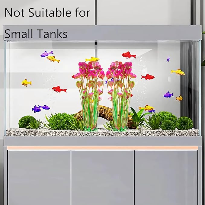 AQUANEAT Artificial Fish Tank Plants, Plastic Aquarium Accessories Large - Image 5