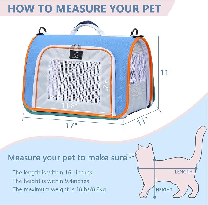 A 4 Pet Cat Carrier, Airline Approved Pet Carrier - Image 2
