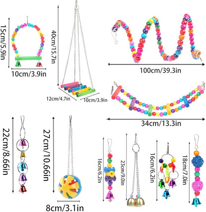 Bird Swing Standing Chewing Training Hanging Toy Hammock Climbing Ladder - Image 6