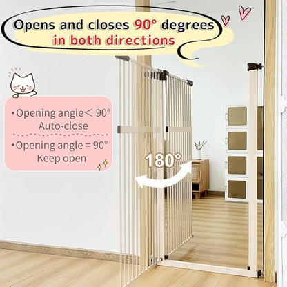 Lumizone Extra Tall Pet Gate 55.12" High Pressure Mounted 38.39"-59.24" Extra - Image 7
