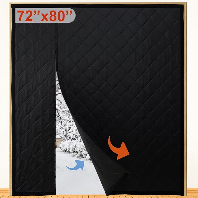 Reversible Wide Magnetic Thermal Insulated Door Curtain by Unknown