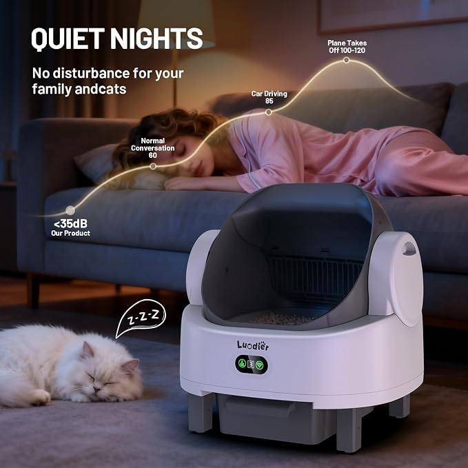 Automatic Cat Litter Box, Electric Large Open-Top Self Cleaning Litter Box - Image 4