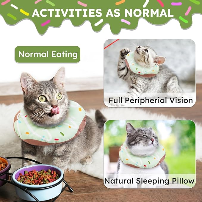 Cat Cone Collar Soft, Waterproof Cat Recovery Collars Spay Cones to Stop - Image 5