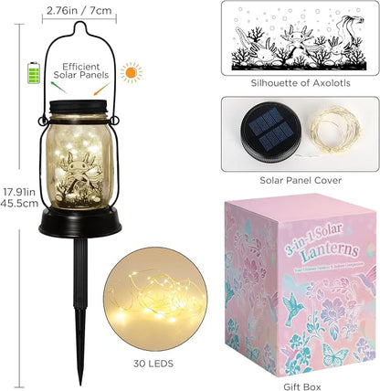 kyoryuger Axolotl Gifts for Women/Men/Kids Axolotl Solar Lanterns Mom Grandma - Image 7