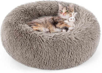 rabbitgoo Cat Beds for Indoor, 20 inches Machine Washable, Fluffy Round Pet Bed by rabbitgoo