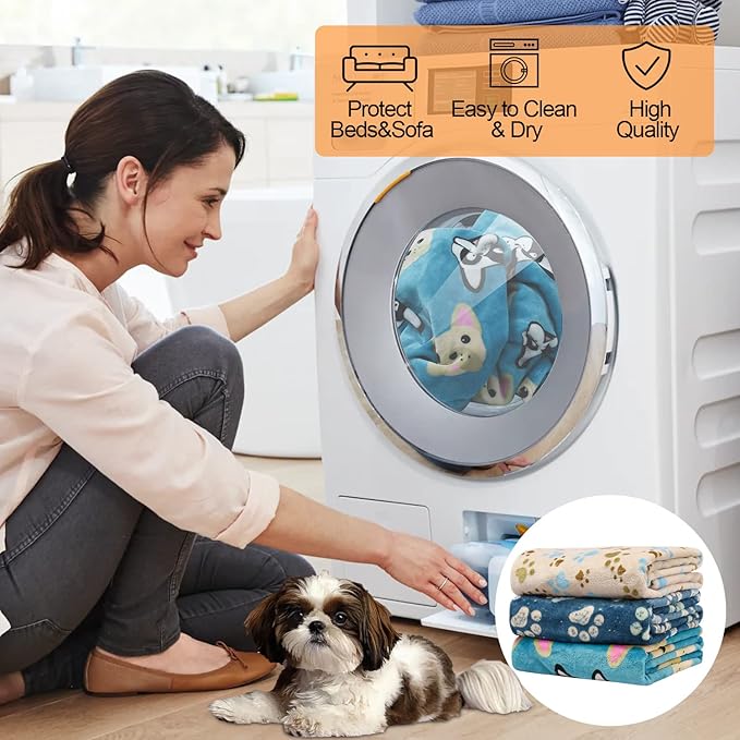 Rezutan Premium Dog Blankets for Large Dogs & Cat Flannel Blanket Washable - Image 8