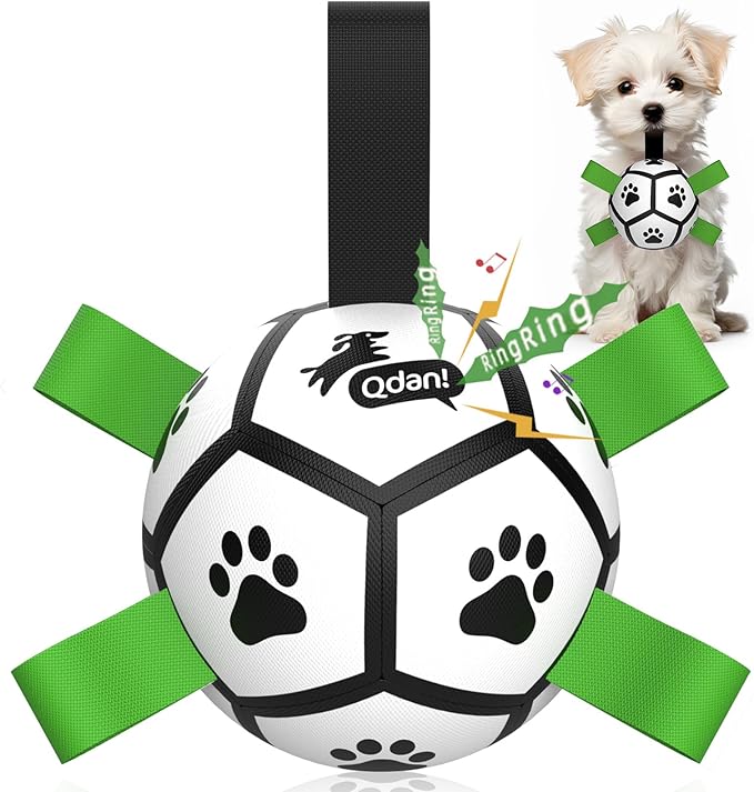 QDAN Dog Toys Balls with Bell Inside, Squeaky Dog Balls by QDAN