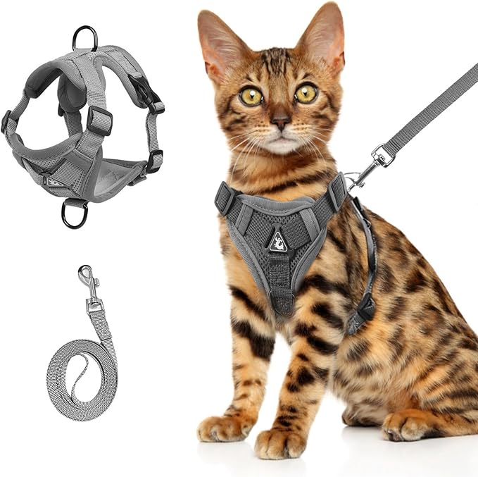 Wanheart cat Chest Harness and Leash, Anti-Escape Adjustable Soft mesh cat by Unknown