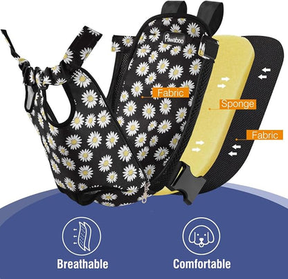 Pawaboo Pet Carrier Backpack, Adjustable Pet Front Cat Dog Carrier Backpack - Image 5