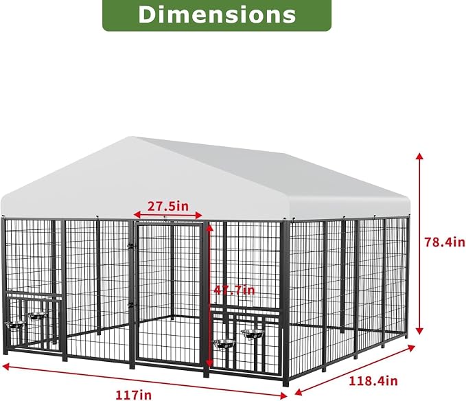ROOMTEC Large Dog Kennel Outdoor Pet Pens Dogs Run - Image 5