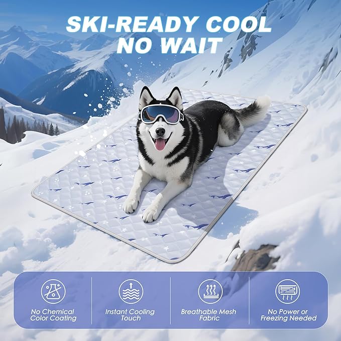 Dog Cooling Mat, Cooling Mat for Dogs, Breathable Dog Bed - Image 2