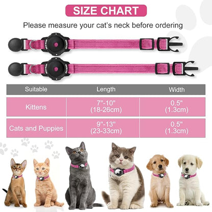 Luminous AirTag Cat Collar Breakaway, OUCWLTAG GPS Cat Collar - Image 6