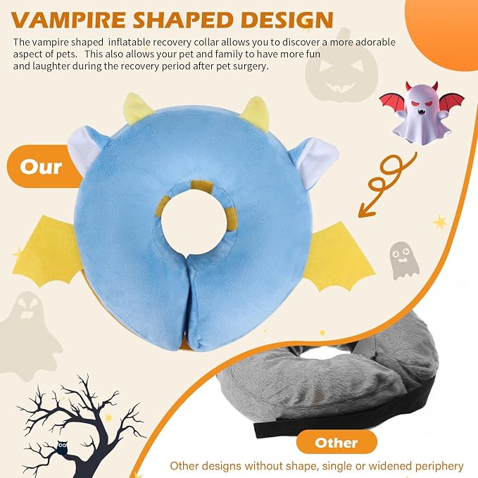 IEUUMLER Inflatable Recovery Dog Collar, Protective Donut Cone, Adjustable Soft - Image 8