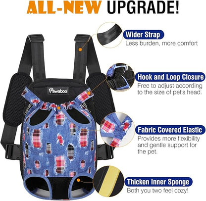 Pawaboo Pet Carrier Backpack, Adjustable Pet Front Cat Dog Carrier Backpack - Image 4
