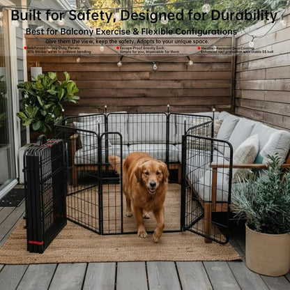 Dog Playpen Indoor/Outdoor, 6 Panels Dog Pen Play Pen - Image 3