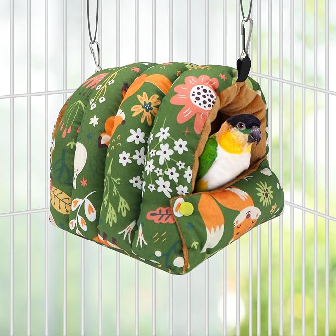 Wontee Bird Nest House Winter Warm Snuggle Hut Bird Bed Hanging Hammock - Image 2