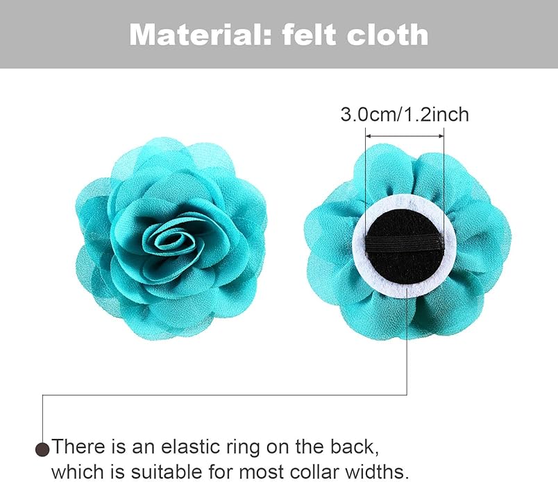 Leinuosen 14 Pcs Flower for Dog Collar Pet Collar Flowers Charms Multi Color - Image 2