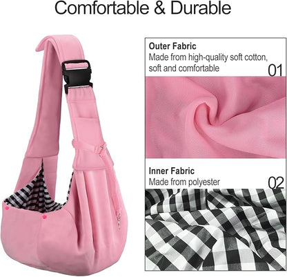 PETLOFT Reversible Dog Cat Sling Carrier, Small Dog Carrier, Adjustable Dog - Image 3