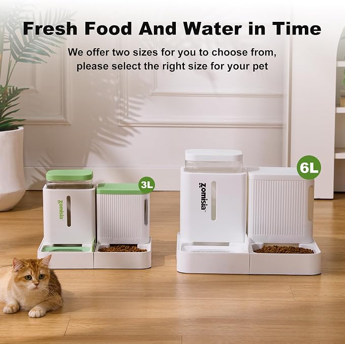Gravity Cat Feeder and Water Dispenser, 2 in 1 Cat Self Feeder - Image 7