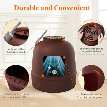 Lifewit Cat Litter Box, Hidden Enclosure Litter Tray - Image 7