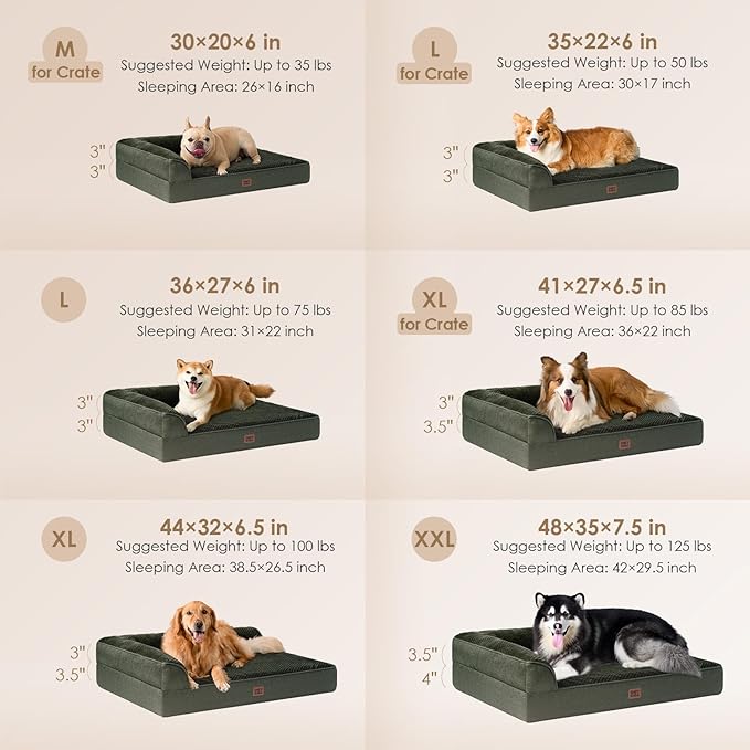 EHEYCIGA Extra Large Dog Bed Othorpedic, Memory Foam XL Dog Bed - Image 2