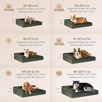 EHEYCIGA Extra Large Dog Bed Othorpedic, Memory Foam XL Dog Bed - Image 2