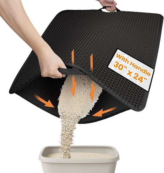 Cat Litter Mat-30"X24" Large Litter BoxTrapping Mat by Conlun