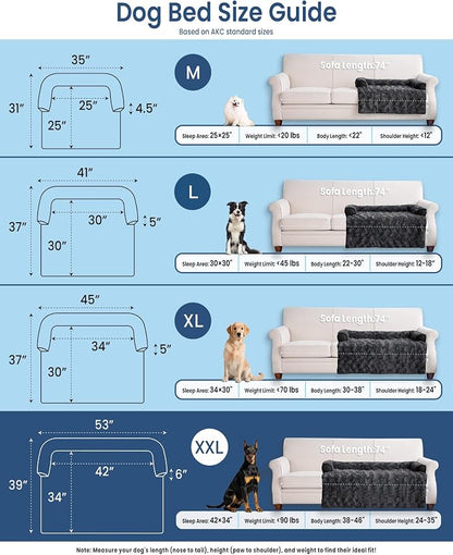 Calming Dog Beds, Extra Large Fluffy Plush Dog Mat - Image 6