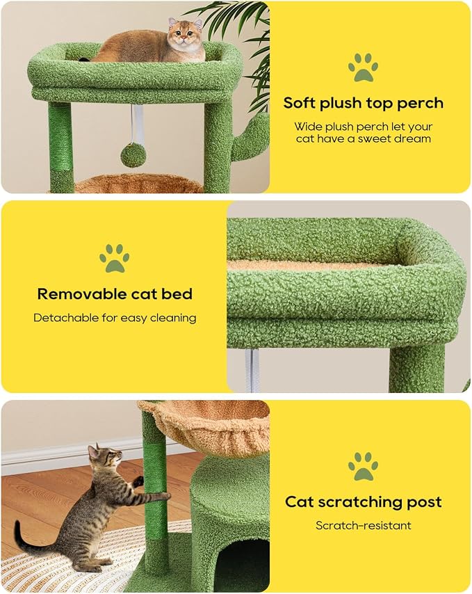 SYANDLVY Cactus Cat Tree for Indoor Cats, Modern Cat Furniture - Image 5