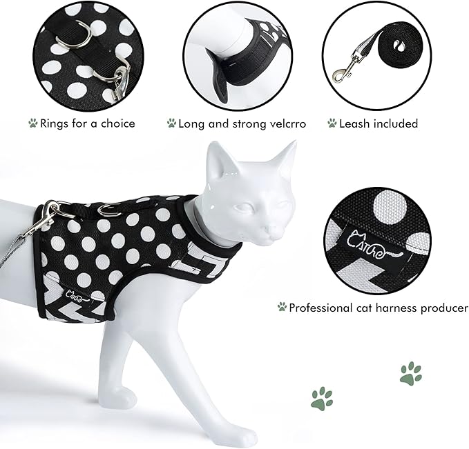 Cat Harness and Leash for Walking Escape Proof, Adjustable Cat Vest Harness - Image 5