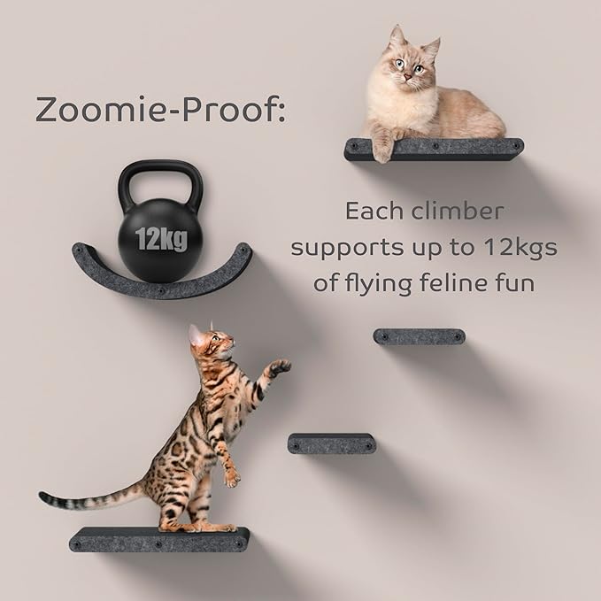 Wall Mounted Cat Steps Short Shelves by Pryde Pets - Image 7