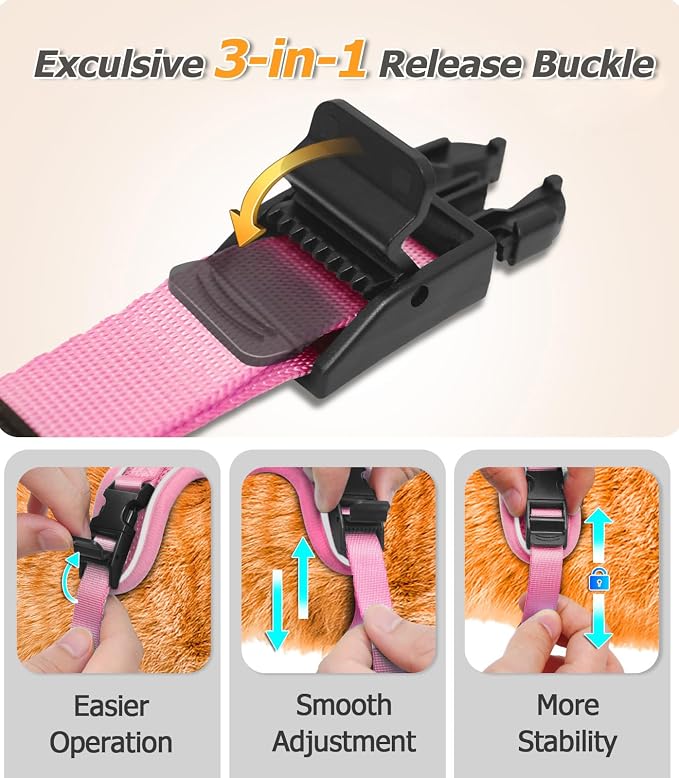 Halypet Cat Harness and Leash Set Escape Proof Adjustable Cat Leash Comfortable - Image 3