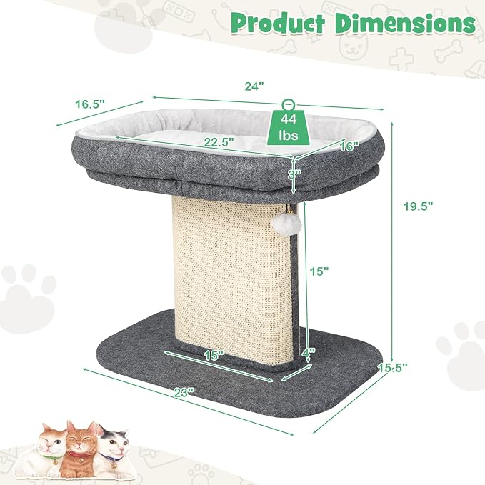 Tangkula Cat Tree for Indoor Cats, 2-Tier Cat Tower - Image 6