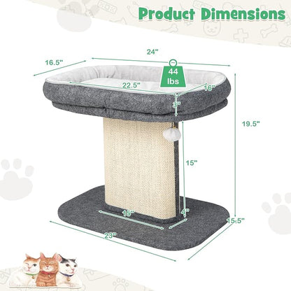 Tangkula Cat Tree for Indoor Cats, 2-Tier Cat Tower - Image 6