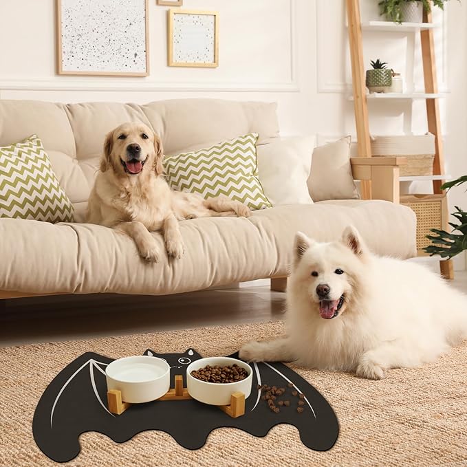 Pet Mats for Food and Water Dog Cat Food Mats Pet Feeding Mat Anti-Slip No - Image 7