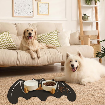 Pet Mats for Food and Water Dog Cat Food Mats Pet Feeding Mat Anti-Slip No - Image 7