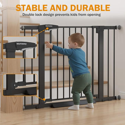 Baby Gate for Stairs, 29.7-43" Auto Close Dog Gate for Doorways & Hallways - Image 4