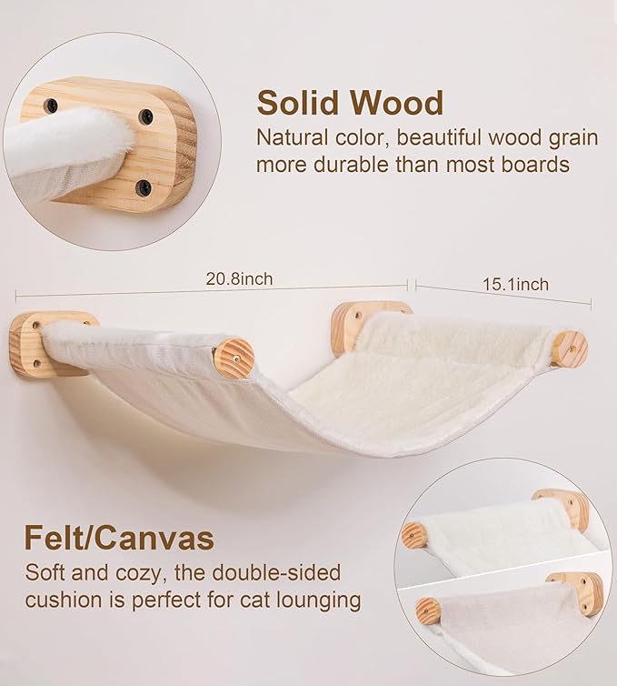Cat Wall Hammock Shelves, Dual-Sided Cat Bed - Image 3